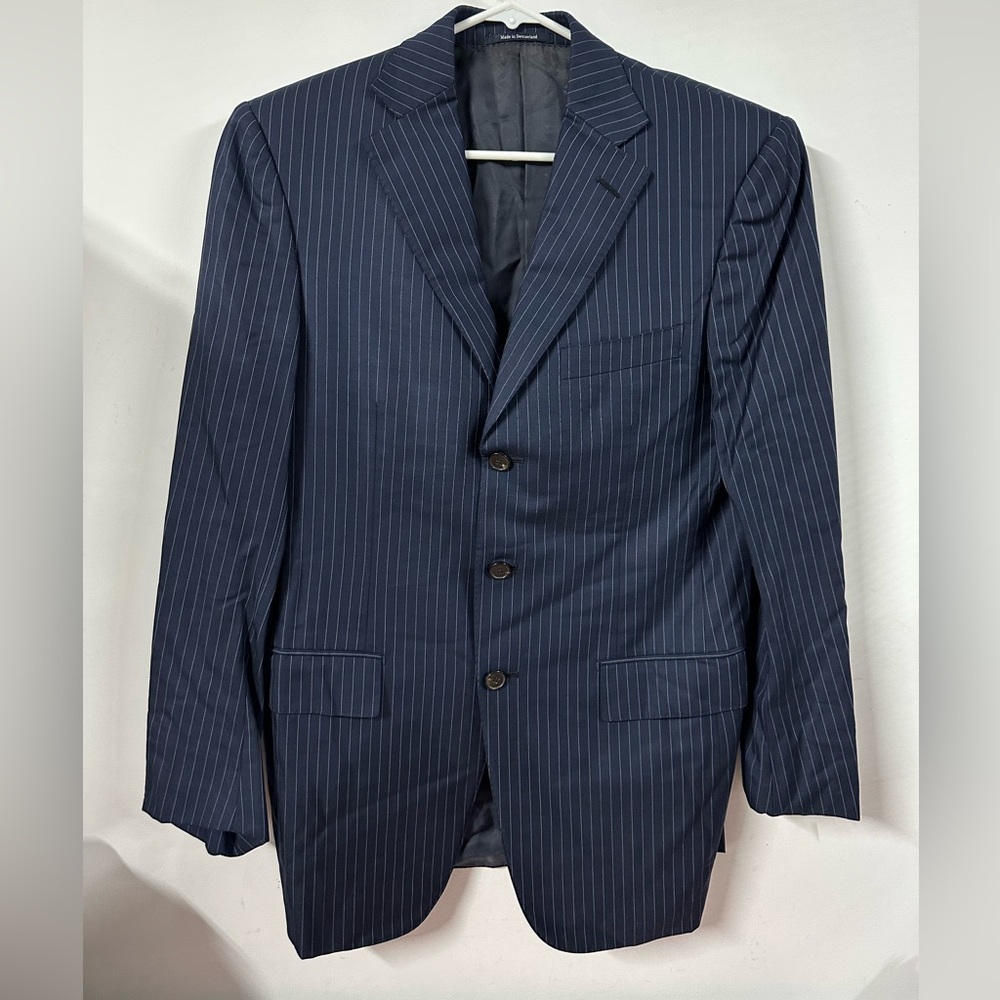 Ermenegildo Zegna 15Milmil15 Blazer Men 36US Wool Mi Sutra Switzerland Pinstripe